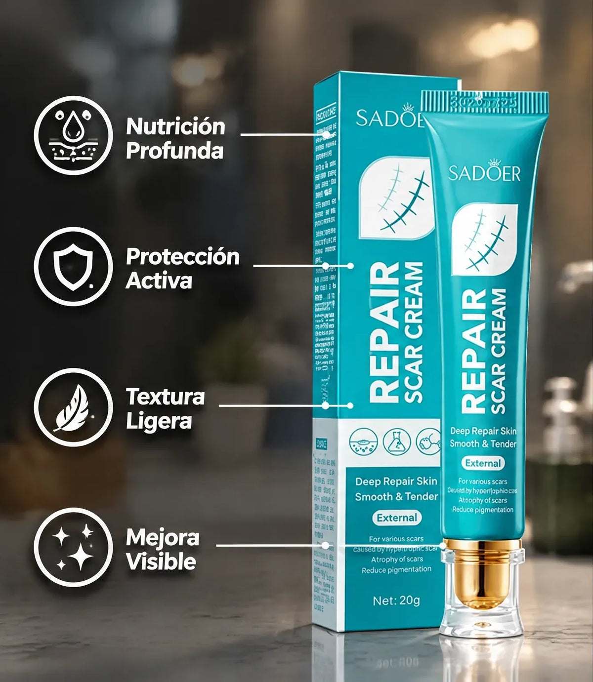Sadoer Crema Cicatrizante de Reparación Profunda